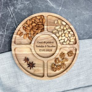 Platou Rotund Personalizat 4 Compartimente