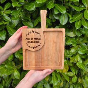 Platou Pătrat Personalizat cu Mâner